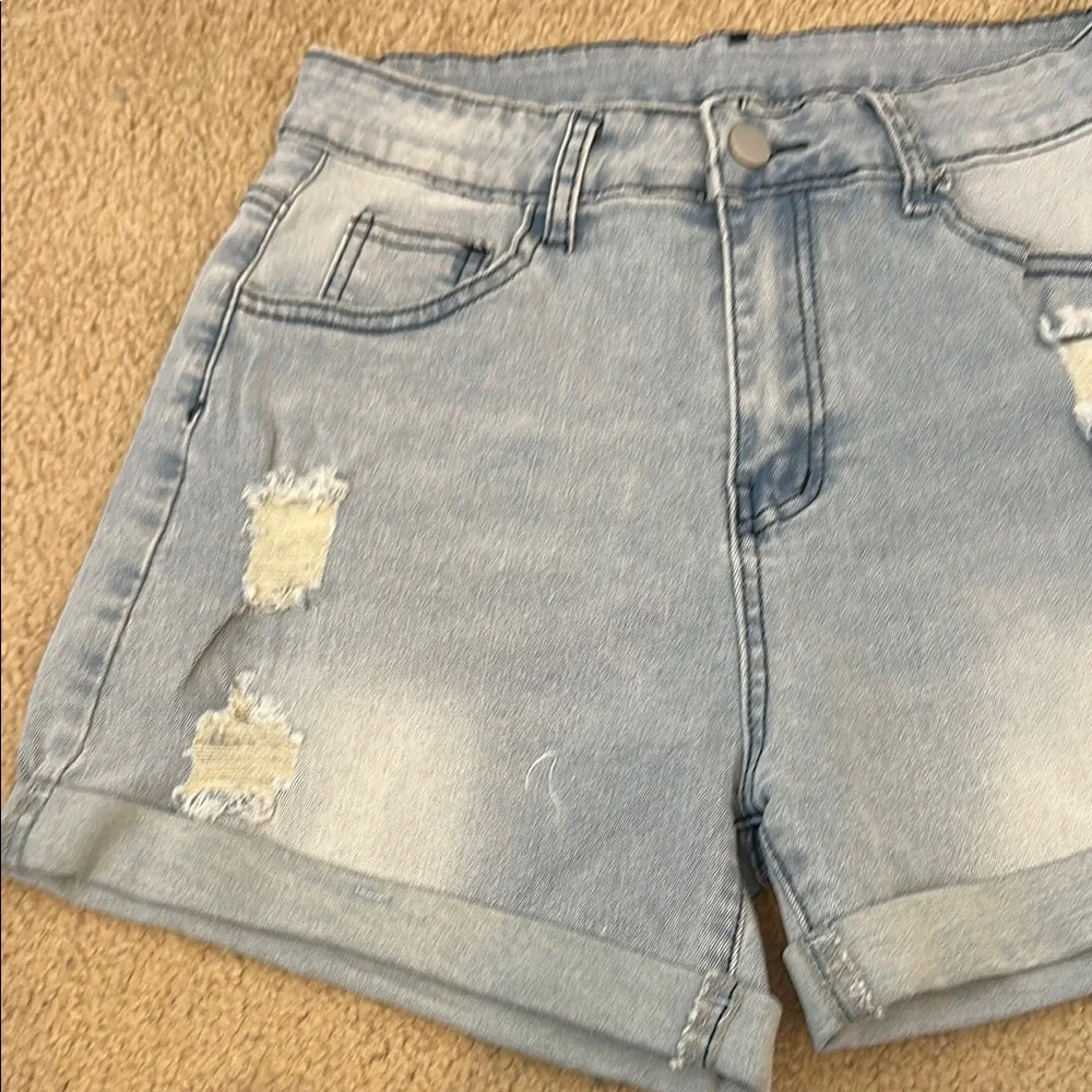 Denim Distressed Women Shorts